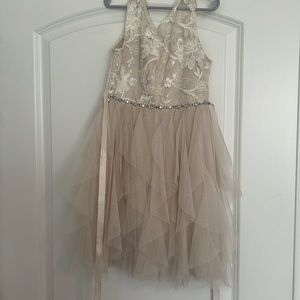 Rare editions ivory lace dress size 7